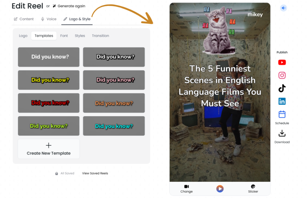 Makereels AI Content Automation
